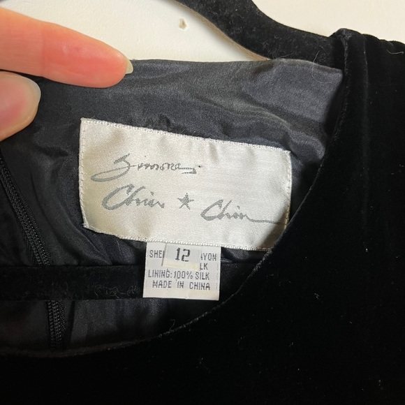 Vintage Chia & Chia Velvet Silk Maxi Slip Dress Sz 12 Fairy Whimsgioth Evening - Picture 2 of 11